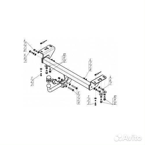 Фаркоп Haval Jolion 2021- 93107-A