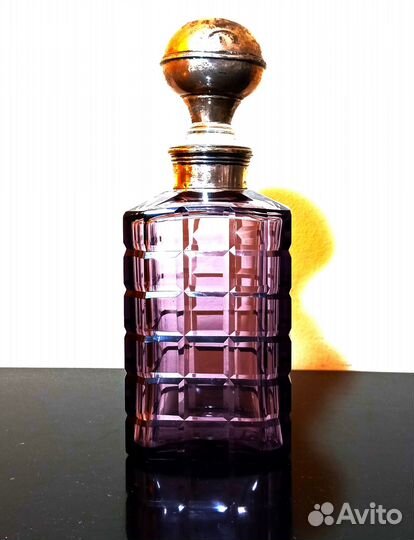 Хрустальный штоф с серебром