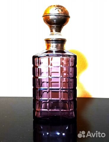 Хрустальный штоф с серебром