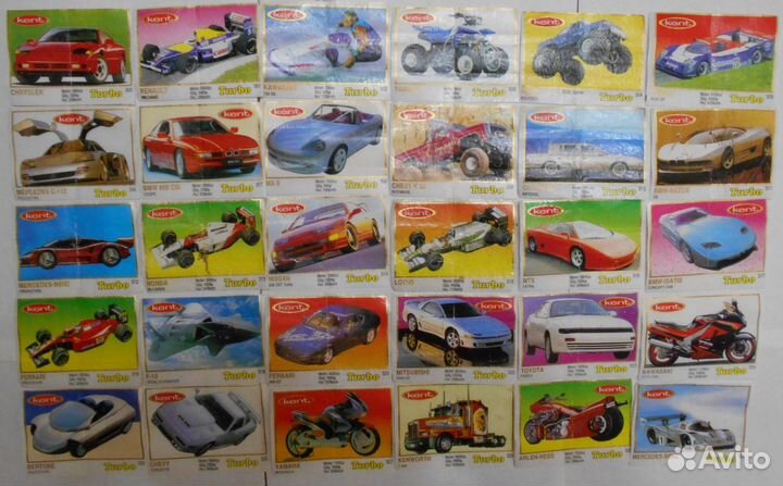 Вкладыши от жвачки турбо 510шт