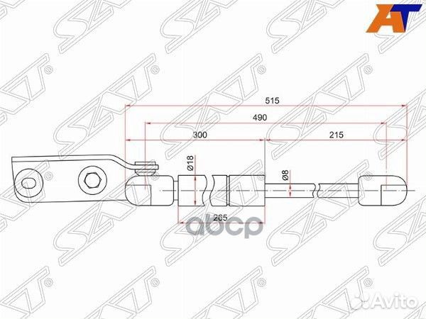 Амортизатор крышки багажника nissan AD/wingroad