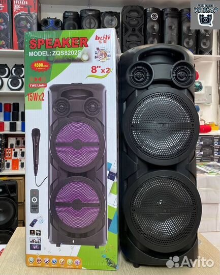 Портативная колонка ZQS-8202A (с микрофоном)