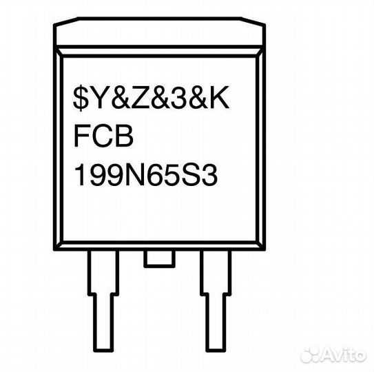 Микросхема FCB199N65S3 N-Channel MOSFET 650V 14A