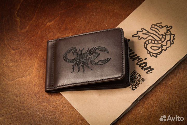 Держатель для купюр из натуральной кожи