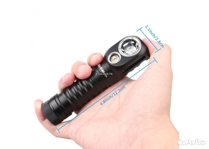 Фонарь налобный HD20 Black 