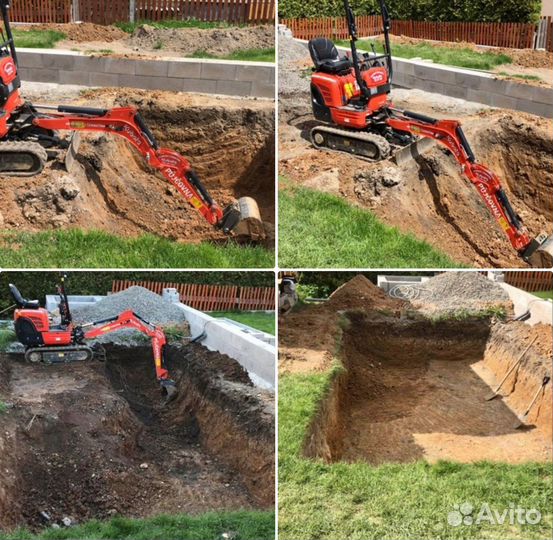 Аренда мини-экскаватора, услуги миниэкскаватора