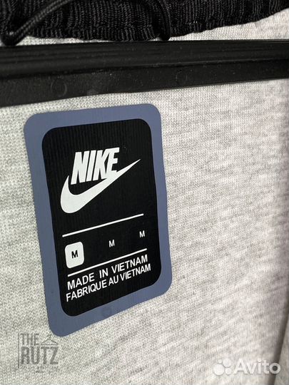 Зип худи Nike tech fleece серая