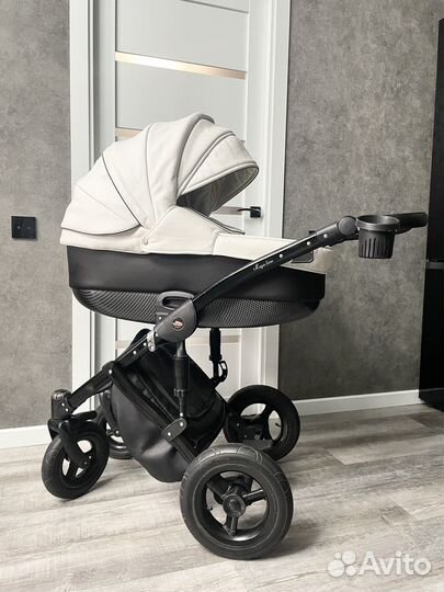 Коляска 3 в 1 tako mega line carbon+кожа