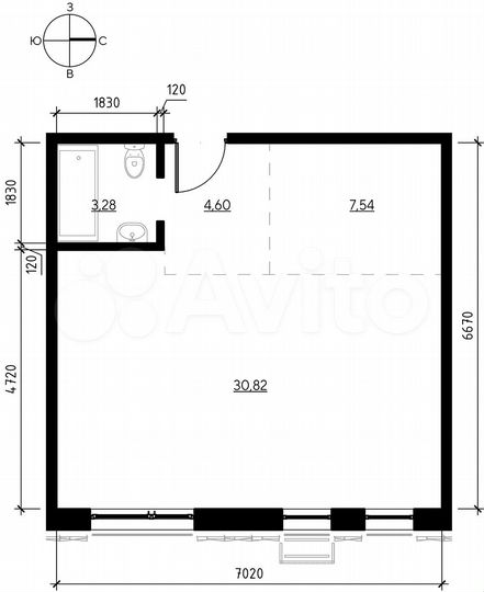 2-к. квартира, 46,2 м², 17/19 эт.