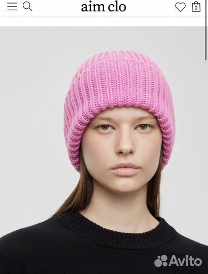 Комплект шапка и шарф aim clo розовый