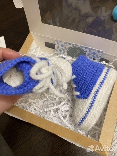 Носочки - пинетки детские вязаные