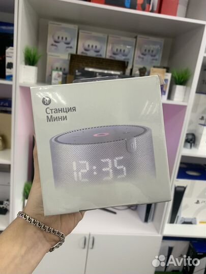 Яндекс станция мини с часами Новая/ Магазин