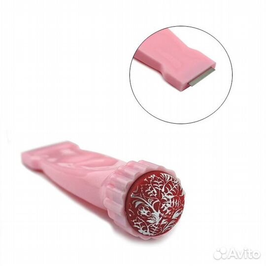 Штамп для стемпинга пластиковый (длинный), Розовый