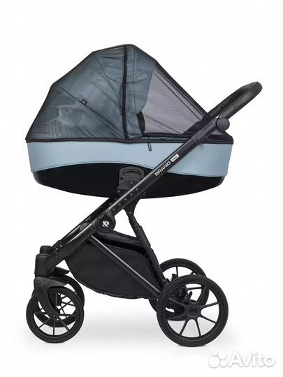Детская коляска 2 В 1 Riko Brano PRO crystal blue