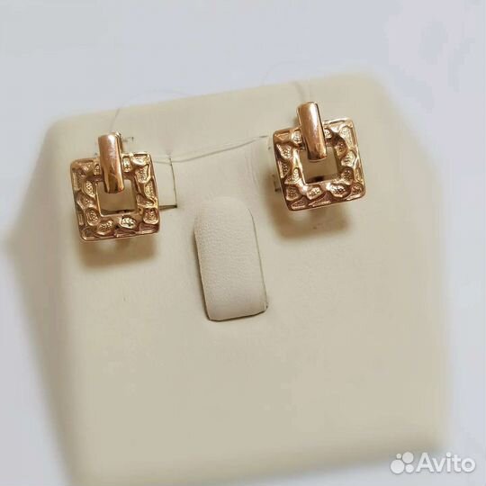 Золотые серьги, 585 проба
