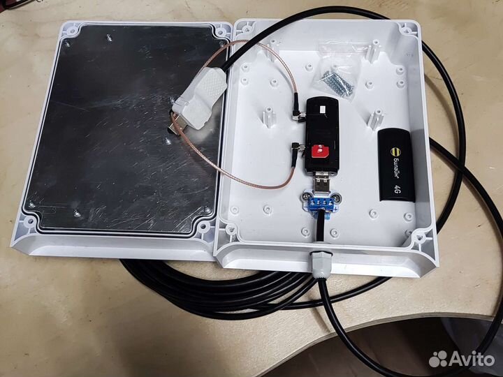 4g модем в антенне-гермоблоке с USB кабелем 10м