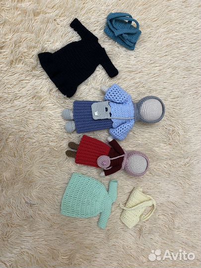 Куклы вязанные, комплекты, семья и тд