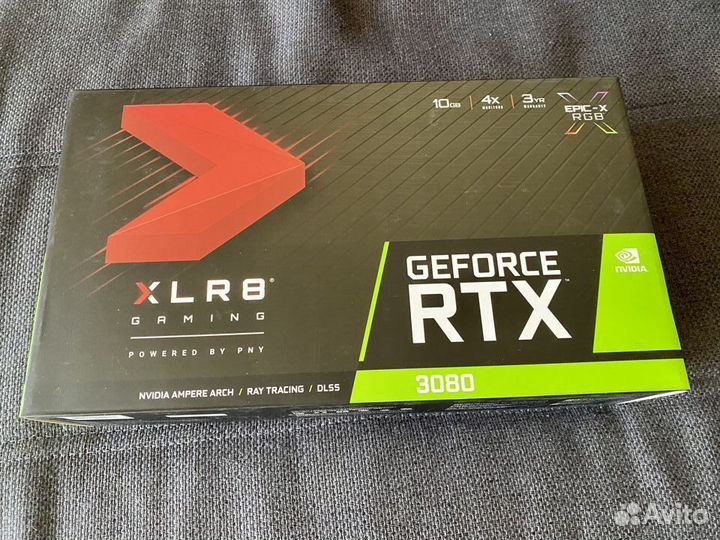 Видеокарта 3080 PNY Gaming revel epic-X XLR8 10 Gb