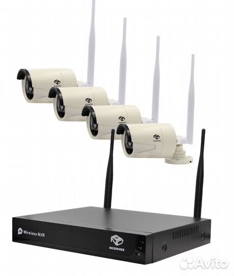 Комплект из 4-х уличных WiFi камер видеонаблюдения