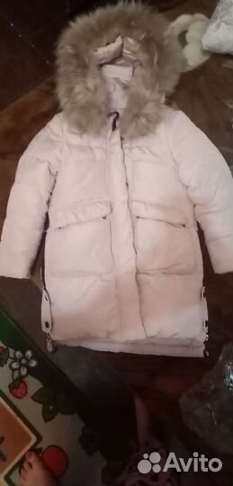 Пуховик для девочки 110