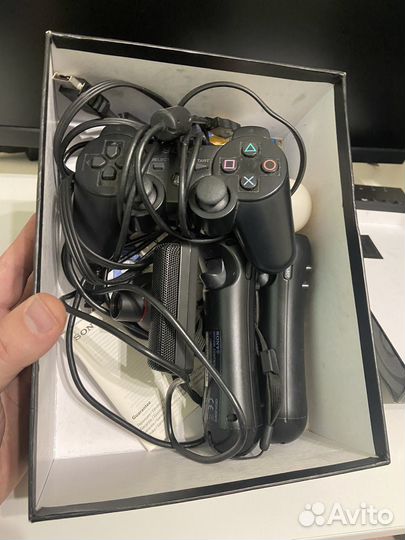 PS 3 Super Slim 500 + 2 PS Move + 2 Геймпада