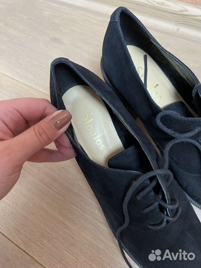 Замшевые ботильоны как новые, 39 р