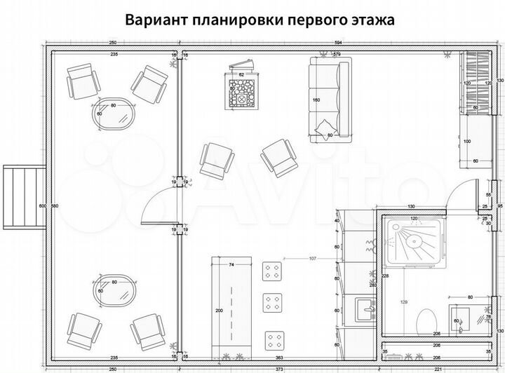 Дом 52,6 м² на участке 6 сот.