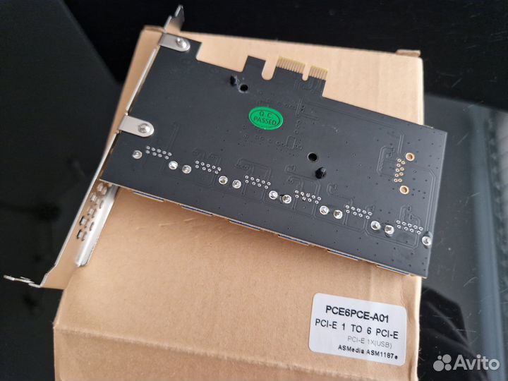 Разветвитель pcie x1 на 6 райзеров