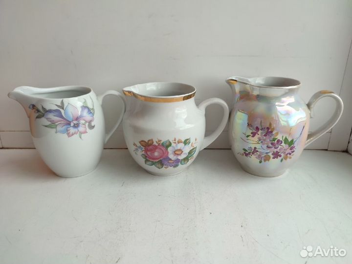 Молочники, сливочники фарфоровые СССР