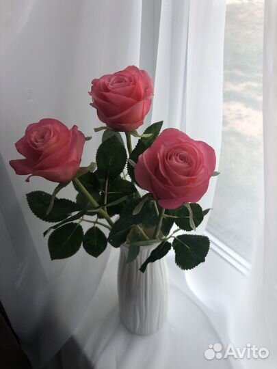 Розы из холодного фарфора