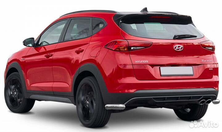 Защита зад.бамп. Rival Hyundai Tucson/Kia Sportage