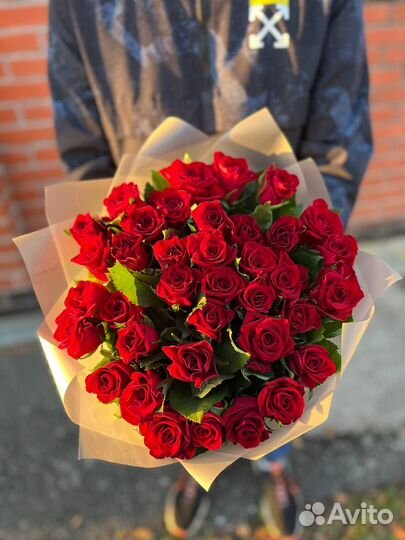 Красная роза 60см Букеты из роз