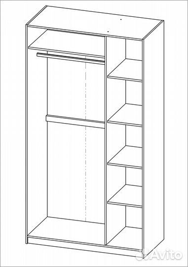 Шкаф Пегас IKEA 3 двери сборные