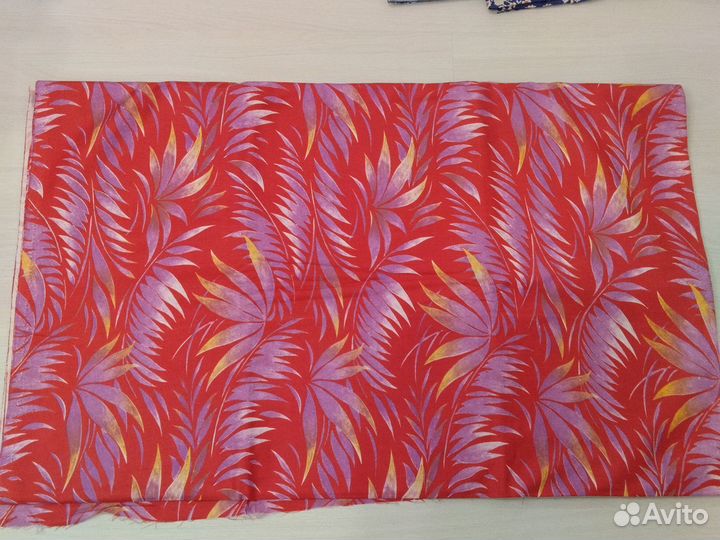 Отрезы ткани из СССР ситец, сатин, джинсовая