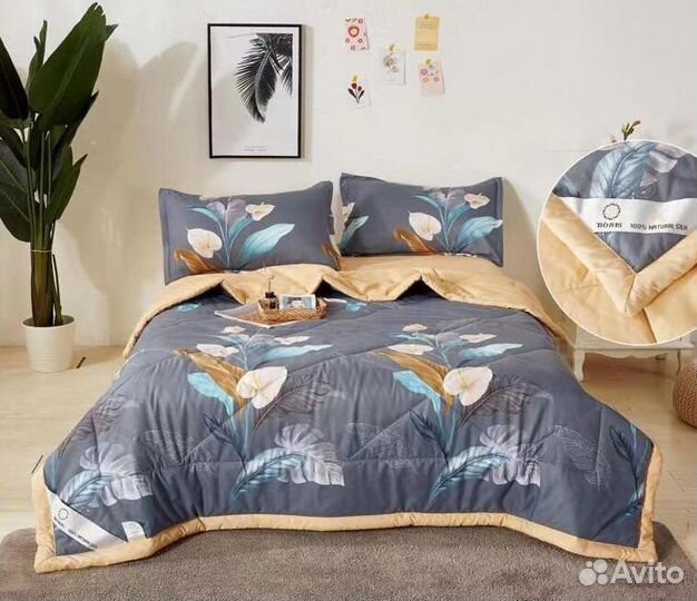 Постельное белье евро с одеялом