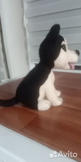 Мягкая войлочная собака игрушка ручной работы