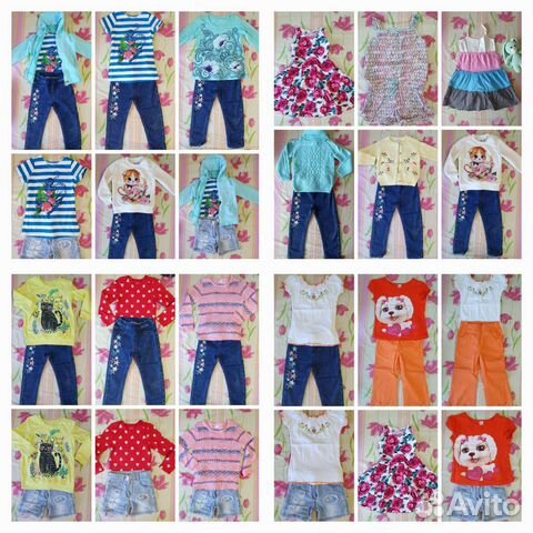Вещи пакетом на девочку 3 4 года 18вещей