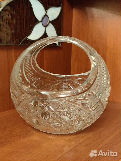 Хрустальная ваза для фруктов СССР