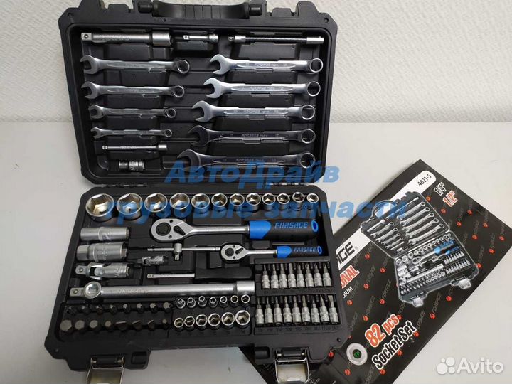 Набор инструментов 82 предмета 1/4' + 1/2' 82 пр 6