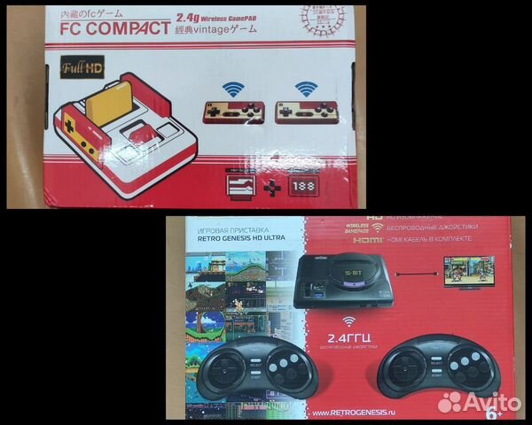 Игровые ретро приставки Денди и Sega