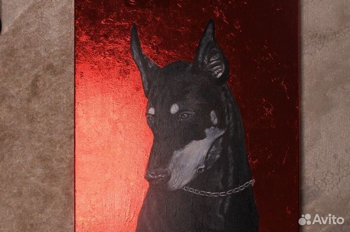 Доберман. Картина доберман