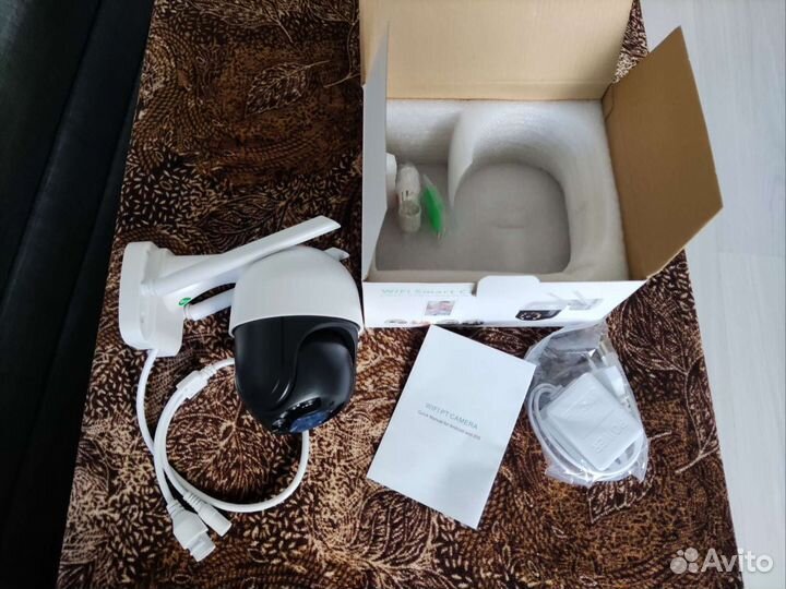 Уличная поворотная wifi камера+карта памяти 64гб