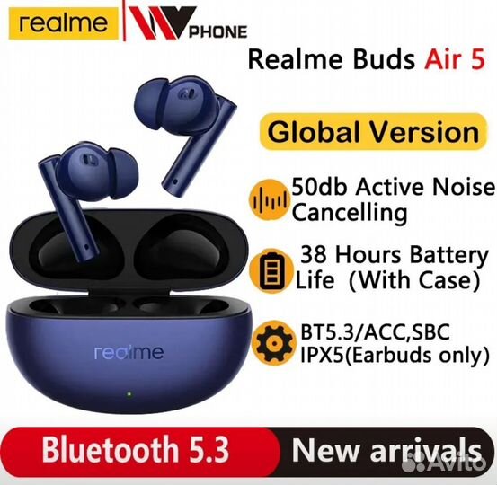 Беспроводные наушники Realme Buds Air 5 /5 Pro New