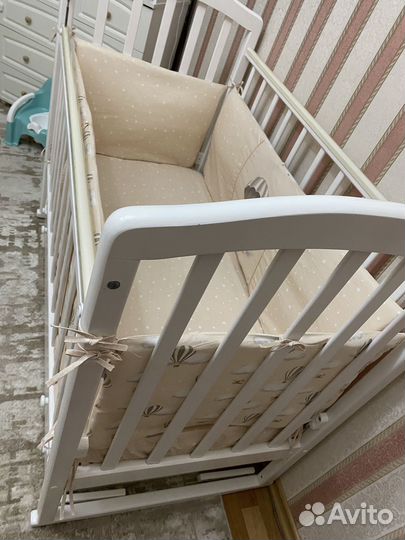 Бортики, подушка, одеяло для детской кроватки