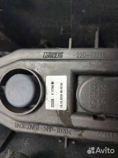 Фонарь (задний) Renault Kangoo, 2016