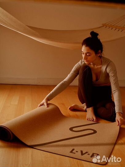 Коврик пробковый Новый для йоги фитнеса пробка