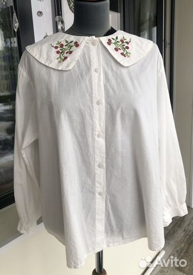 Белая хлопковая рубашка