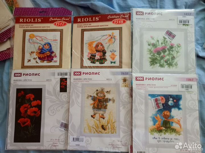 Остатки от наборов по вышиванию крестом