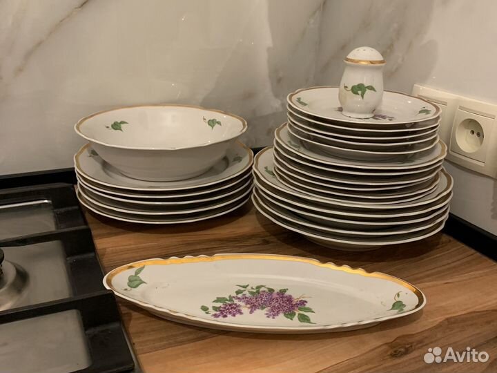 Столовый сервиз сирень дулево