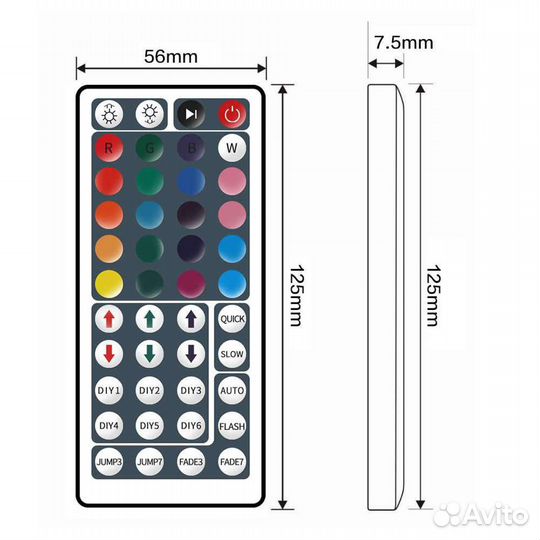 Набор LED лента RGB (3528smd,5М,IP20,блок,пульт)